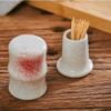 NEKCOCO Toothpick Holders Porcelain Tableware Hand-Painted Ceramic Jar with Lid Tube Box Hotel Color Glaze Toothpick Box Toothpick Dispenser(1) view 3