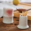 NEKCOCO Toothpick Holders Porcelain Tableware Hand-Painted Ceramic Jar with Lid Tube Box Hotel Color Glaze Toothpick Box Toothpick Dispenser(1) view 4