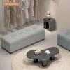 Storage Bench with Padded Seat End of Bed Bench with Hidden Window Bench Shoe Bench Leather Footstool with Legs for Living Room Entryway view 2