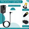 4.5v lemax Power Adapter Compatible with Lemax Lighted Accessory AC DC Power Adapter for Christmas Halloween Village Lights Micro Lighting Building Decor (1 Output, Bend, Black 2 Pcs) view 2