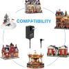 4.5v lemax Power Adapter Compatible with Lemax Lighted Accessory AC DC Power Adapter for Christmas Halloween Village Lights Micro Lighting Building Decor (1 Output, Bend, Black 2 Pcs) view 4