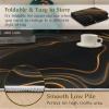 Abstract Liquid Streak Art Area Rug, Black and Gold Line Art Home Decor Rug, Easy Clean Carpet for Living Room Bedroom Kitchen Dining Room Home Office Floor Rug 6x8 ft view 4