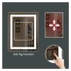 Bathroom Mirror, 31X23inch Touch Screen LED Lights Illuminated Lighted Touch&defogger Led Smart Bathroom Mirror view 2