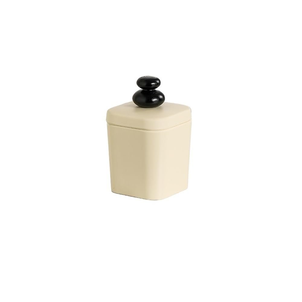 NEKCOCO Toothpick Holders Toothpick Holder Household Cotton Swab Dental Floss Box Desktop Storage Jar Toothpick Dispenser(2)