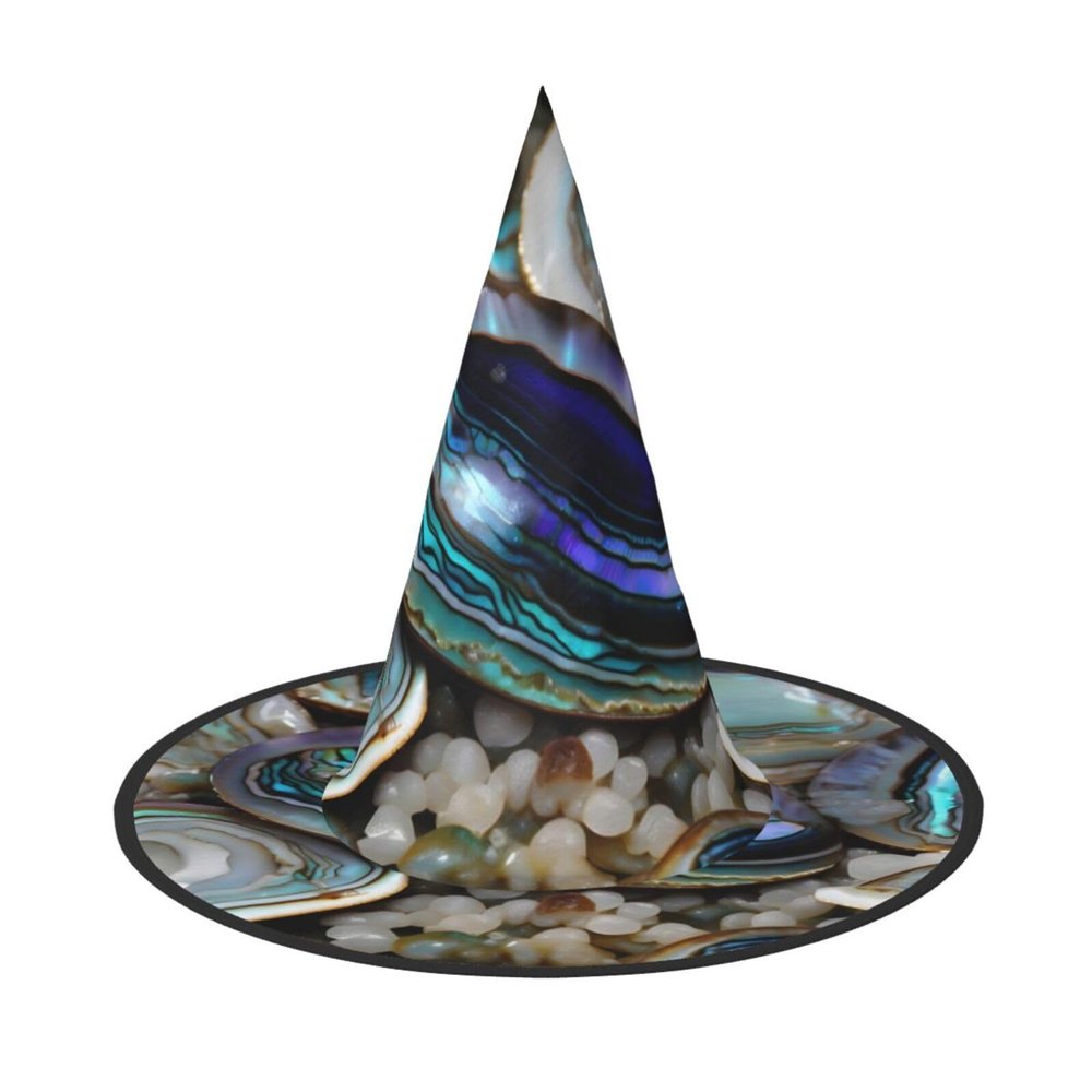YQxwJL Abalone Nacre Print Halloween Witch Cap,Wizard Hat,Witch Hats Decorations,Hanging Floating Porch Yard Decor