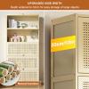 68" White Bookshelves and Bookcases with Doors Floor Standing 5 Shelf Display Storage Shelves, 12" Depth Bookcase, Tall Bookcase for Home Office, Living Room,70172cm/2868in view 3