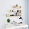ANYCHOLE Wall Display Shelf 3 pcs Sonoma Oak Engineered Wood,Sturdy U Shaped Floating Shelves Set of 3 for Decor and Storage Wall Shelves, Wall Shelving view 1