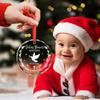 Baptized Glass Ornament Christmas, Personalized Baptism Ornament, Christening Xmas Ornaments Gift for Godson Goddaughter from Godparents, Custom Name/Date Christening Decor, Baby Baptism Ornaments view 2