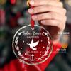 Baptized Glass Ornament Christmas, Personalized Baptism Ornament, Christening Xmas Ornaments Gift for Godson Goddaughter from Godparents, Custom Name/Date Christening Decor, Baby Baptism Ornaments view 3