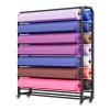 Large Fabric Display Rack Cart with Adjustable Hanging Rod, Save Space Commercial Organizer Holder, Suitable for Vinyl Spool/Car Color Change Film/Tablecloth/Wrapper(20 rods,160cm) view 1