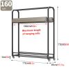 Large Fabric Display Rack Cart with Adjustable Hanging Rod, Save Space Commercial Organizer Holder, Suitable for Vinyl Spool/Car Color Change Film/Tablecloth/Wrapper(20 rods,160cm) view 3