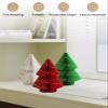 Small Christmas Tree with Decoration, Indoor Honeycomb Christmas Trees, Foldable Paper Christmas Tree for Party(White) view 3