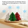 Small Christmas Tree with Decoration, Indoor Honeycomb Christmas Trees, Foldable Paper Christmas Tree for Party(White) view 4