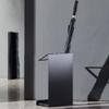 ZQKKLK Black Umbrella Holder for Entryway, Umbrella Stand Rack Square Umbrella Stand with Hooks Metal Umbrella Stands for Entryway Umbrella Storage Stand Holder with Removable Drip Tra Um view 1