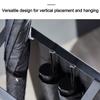 ZQKKLK Black Umbrella Holder for Entryway, Umbrella Stand Rack Square Umbrella Stand with Hooks Metal Umbrella Stands for Entryway Umbrella Storage Stand Holder with Removable Drip Tra Um view 3