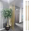 ENHEN Room Divider Gold Floor to Ceiling Wall Post Partitions Screens Room Dividers, Simple Separator Pole for Privacy Screens, Great for Dividing Space, 2 Pack(215cm/84.6in/7.1ft) view 1