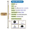 ENHEN Room Divider Gold Floor to Ceiling Wall Post Partitions Screens Room Dividers, Simple Separator Pole for Privacy Screens, Great for Dividing Space, 2 Pack(215cm/84.6in/7.1ft) view 3