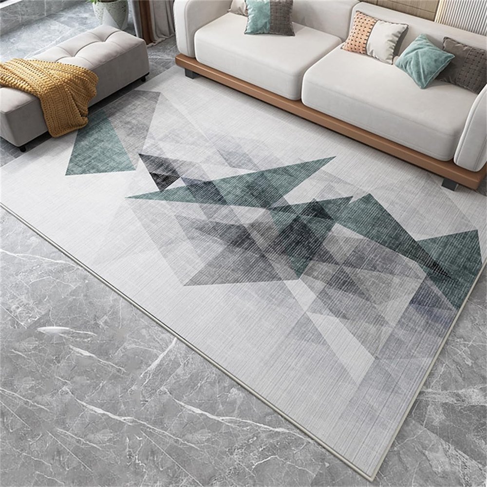 WSNCXFW Electric Heated Area Rug Space Heater, Foot Warmer Floor Heating Mat,Infrared Radiant Floor Heater,Graphene Electric Heating Carpet,for Living Room Bedroom,D,80 * 160CM
