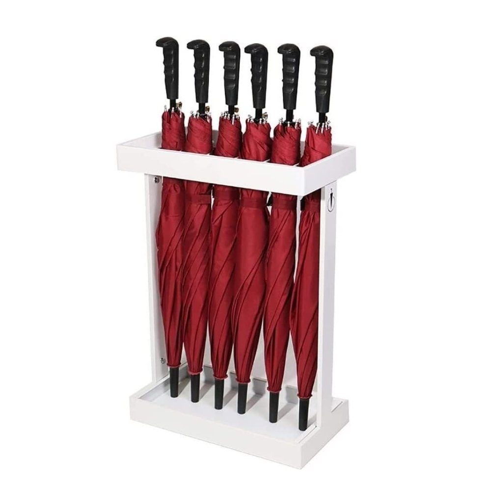 ZQKKLK Umbrella Barrel Umbrella Holder Umbrella Stand Umbrella Standackectangular Holder Entryway Umbrella Storageack for Door Porch Umbrellaack/Wit/42 * 21.5 * 60Cm