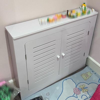 Modern Radiator Cover, Wooden Radiator Cover, Punch-Free Installation, Easy Radiator Covers, With Storage Table And Doors Radiator Covers, For Home For Bedroom, Living Room, Bathroom(L90xH90xT25cm)
