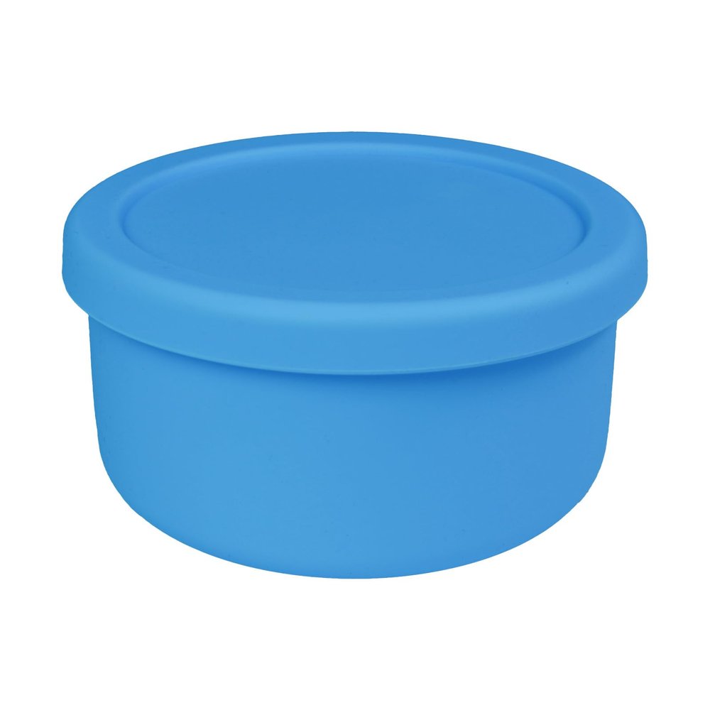 24fl oz (700ml) Silicone Food Storage Containers,Round Bowls with Lids - Meal Prep Containers for Kitchen Serving, Salad & Lunch - Airtight, Microwave/Fridge/Dishwasher Safe, BPA-Free (Ocean blue)