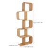 Cloudetta S Shaped Bookshelf, Large Space Modern Decorative Standing Bookcase, Timber 3 Tier Display Rack for Living Room, Bedroom, or Office (5 Tier) view 3