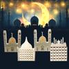 Wooden Ramadan Advent Calendar, DIY Ramadan Muslim Islamic Countdown Calendar Eid Mubarak Calendar, Lights up Eid Mubarak Advent Calendar for Home Office Table Eid Party Decor view 3