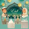 Wooden Ramadan Advent Calendar, DIY Ramadan Muslim Islamic Countdown Calendar Eid Mubarak Calendar, Lights up Eid Mubarak Advent Calendar for Home Office Table Eid Party Decor view 4