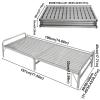 Folding Bed Frame Stainless Steel Folding Sleeping Cots with Sturdy Metal Frame Single Nap Bed for Guest Room, Small Apartment, No Assembly Required(190x90x33cm) view 3