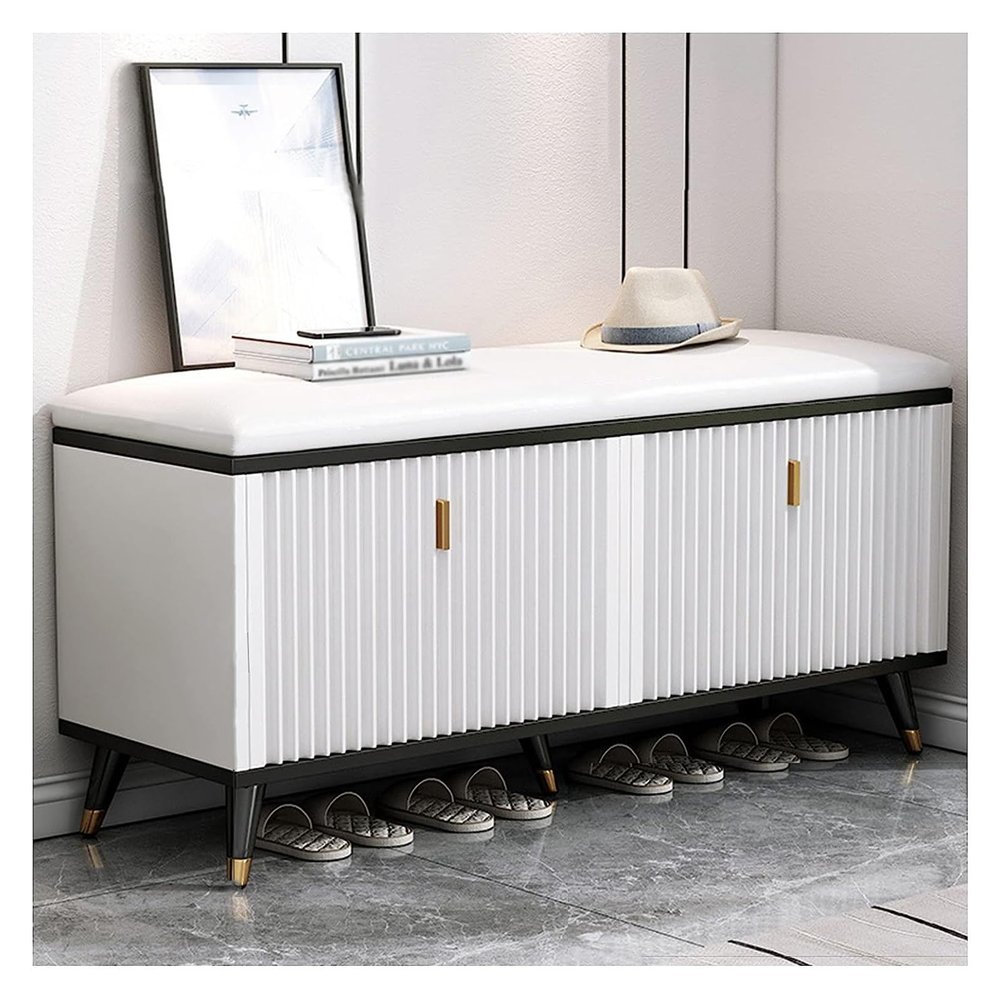 DBZRRKHDC Shoe Storage Bench Entryway Furniture Changing Shoe Stool Home Entrance Multi-Function Porch Tipping Shoe Cabinet Shoe Bench with Storage Bench for Shoes(B)