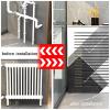Radiator Cover Cabinet Shelf, Louvered Grill Shelf Cabinet, With 2 Doors And Modern Vertical Slat, Modern Vertical Grill Slats Storage Organizer, For Living Room Bedroom Bathroom Cabinet(L90xH80xT25CM view 4