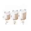 tanyunji001 Premium Indoor Large-Capacity Trash can Household Living Room Bathroom Bathroom Kitchen Foot-Operated Paper Basket with lid for Home or Office Use(White,Small) view 2