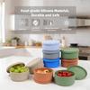 24fl oz (700ml) Silicone Food Storage Containers,Round Bowls with Lids - Meal Prep Containers for Kitchen Serving, Salad & Lunch - Airtight, Microwave/Fridge/Dishwasher Safe, BPA-Free (Grass green) view 2