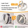ANTAND 40oz Flip Straw Leak Proof Lid for Stanley H2.0 Quencher,2 Pack Tumbler Lid Replacement Spill Proof Straw Cover for Stanley Cup Accessories ProTour (White,Light Nectarine) view 3