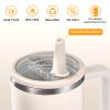 ANTAND 40oz Flip Straw Leak Proof Lid for Stanley H2.0 Quencher,2 Pack Tumbler Lid Replacement Spill Proof Straw Cover for Stanley Cup Accessories ProTour (White,Light Nectarine) view 4