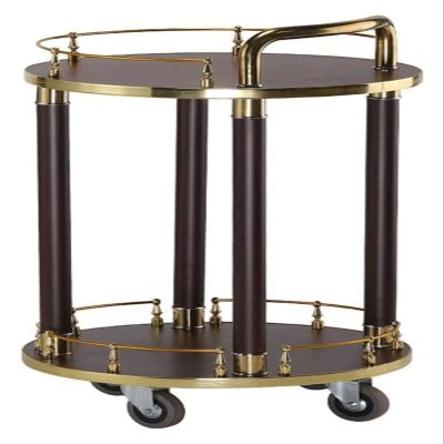 WAGEEOUR Luxury Mobile Bar Seving Cart for Hotel, Party 2 Shelves Kitchen Trolley Stainless Steel with Wheel Beauty Salon Cart Detachable Serving Clearing Drinks Trolley for Kitchen, Home, Office