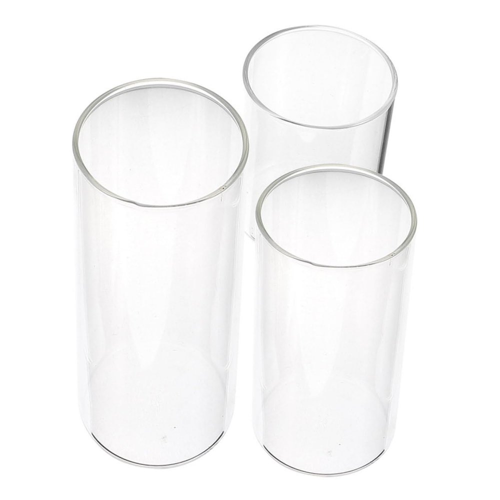 Levemolo 3pcs Glass Candle Cup Tealight Holder Tealight Candle Holder Three Decorative Cover