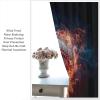ShiTingYu Sports 3D Basketball Curtains for Girls Boy Kids Bedroom Home Fire Water Flame Lightening Rod Pocket Thermal Insulated Drapes Darkening Window Curtain for Living Room, 84x84 Inch view 3