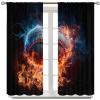 ShiTingYu Sports 3D Basketball Curtains for Girls Boy Kids Bedroom Home Fire Water Flame Lightening Rod Pocket Thermal Insulated Drapes Darkening Window Curtain for Living Room, 84x84 Inch view 4