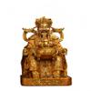 CAI Shen Statue, Solid Brass Caishen, God of Fortune, God of Wealth Craftsmanship, Feng Shui Decor for Home and Office Lucky Charm, Wealth Attraction Decor (Brown Metal) view 1