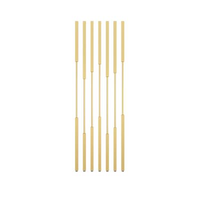 Set of 7 Metal Wall Partition Post Room Dividers, Privacy Screens Room Partition Post suitable for living rooms and studies, Column Decor Grille with Adjustable Height and adjustable feet(Gold,H130cm/