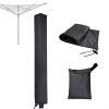 ZXINGCHI Clothes Drying Rack Cover Rotary Clotheslines Umbrella Cover 600D Oxford Fabric Protective Cover Waterproof Windproof for All Rotary Clothes Line Drying Rack(Black,65x6x6inch) view 1