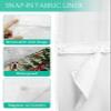 SEVENBABU Christmas Tree No Hook Shower Curtain with Snap in Liner Waterproof Shower Curtain Set for Bathroom Winter Xmas Truck Dogs Berry Snow Shower Curtain with See Through Top Window 66"x72" view 3