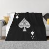 Ace of Spades Poker Fleece Blanket Super Soft and All Season Warm,Winter Thermal Blanket, Blanket for Sofas 60"x50" view 1