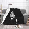 Ace of Spades Poker Fleece Blanket Super Soft and All Season Warm,Winter Thermal Blanket, Blanket for Sofas 60"x50" view 2