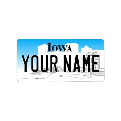 License Plate Magnet - Personalized - All States (Iowa, Large - 4.43 X 9.00 in)