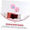 SECFOU Hexagon Felt Board DIY Photo Wall with Self-Adhesive Backing Moon Design Pink for Memorable Display and Easy Installation view 2