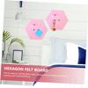 SECFOU Hexagon Felt Board DIY Photo Wall with Self-Adhesive Backing Moon Design Pink for Memorable Display and Easy Installation view 3