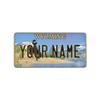 Personalized License Plate Magnet, Custom Fridge Magnet with Your Text, All 50 States Available, Durable Hardboard Refrigerator Magnet, State License Plate Souvenir, Wyoming, Large 4.43 x 9.00 Inch view 1