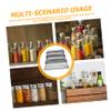 FUNOMOCYA Kitchen Drawer Spice Rack Organizer Metal Seasoning Holder Ventilated Mesh Design and Reusable Spice Jar Storage for Modern Kitchen Cabinets Easy to Clean view 4